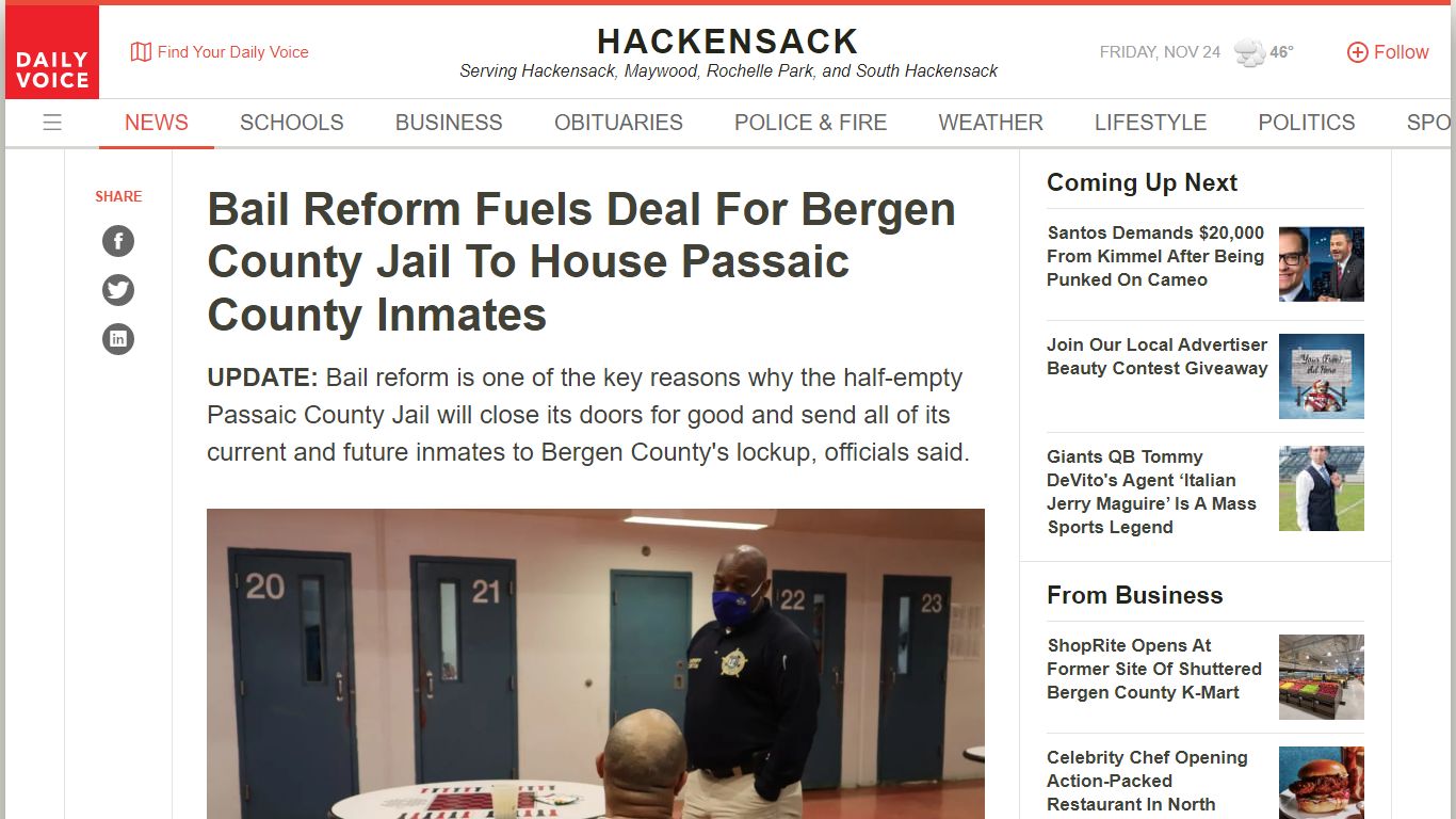 Bail Reform Fuels Deal For Bergen County Jail To House Passaic County ...