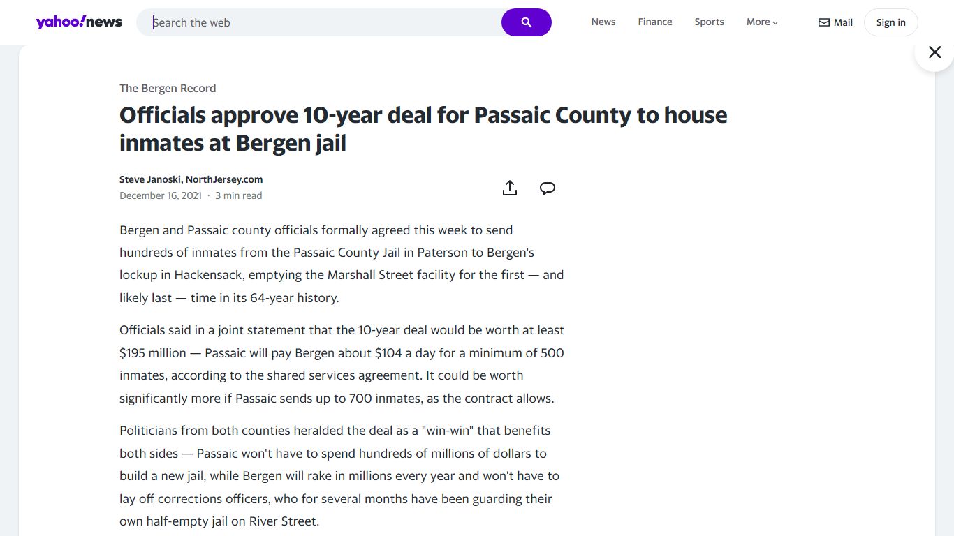 Officials approve 10-year deal for Passaic County to house inmates at ...